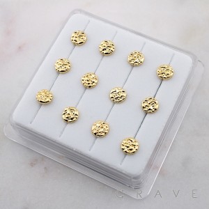 ROSE RUGGED SET 316L SURGICAL STEEL L-SHAPE NOSE RING BOX